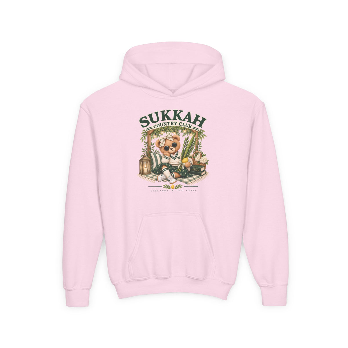 Personalized Girls Sukkah Hoodie – Custom Name Sukkot Sweatshirt