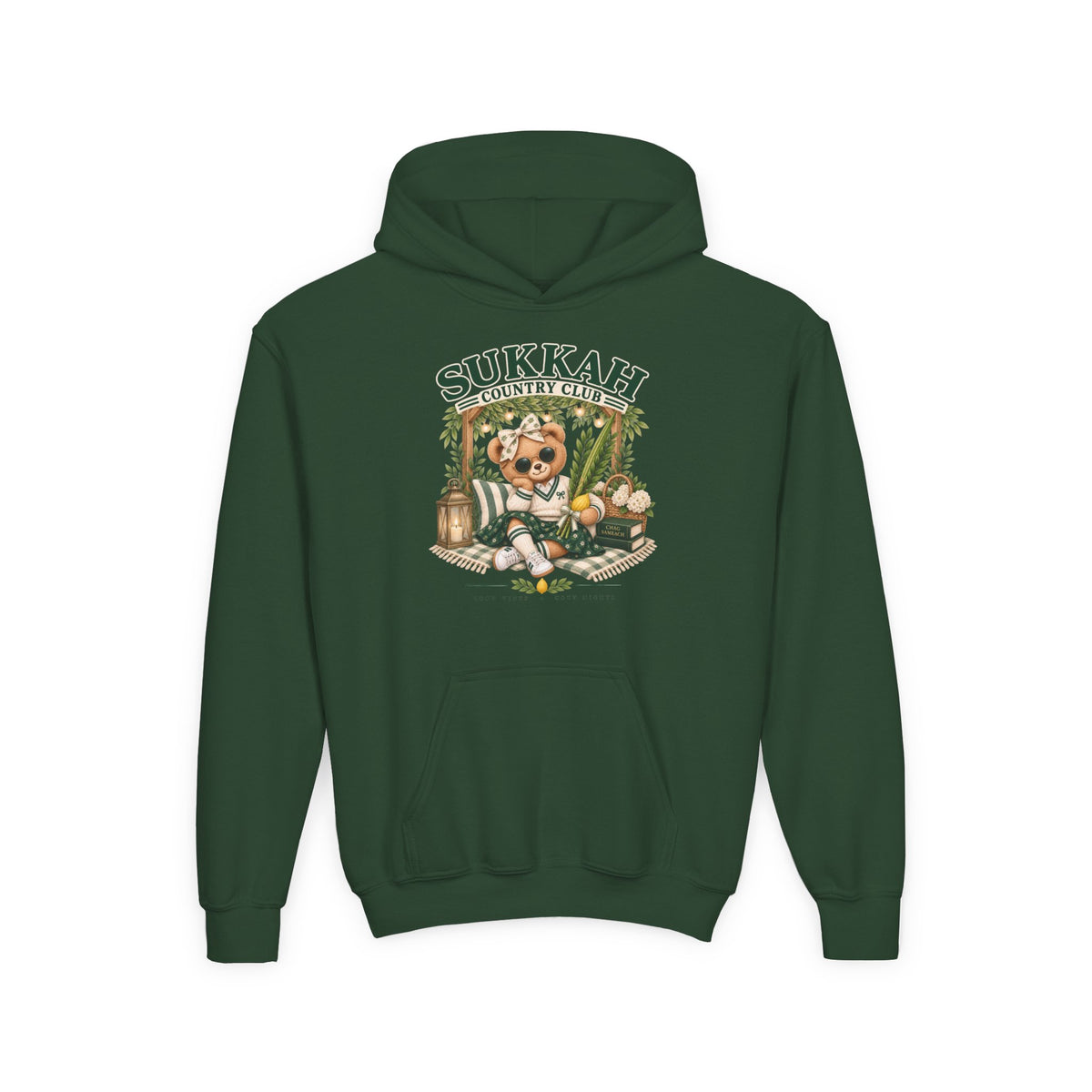 Personalized Girls Sukkah Hoodie – Custom Name Sukkot Sweatshirt