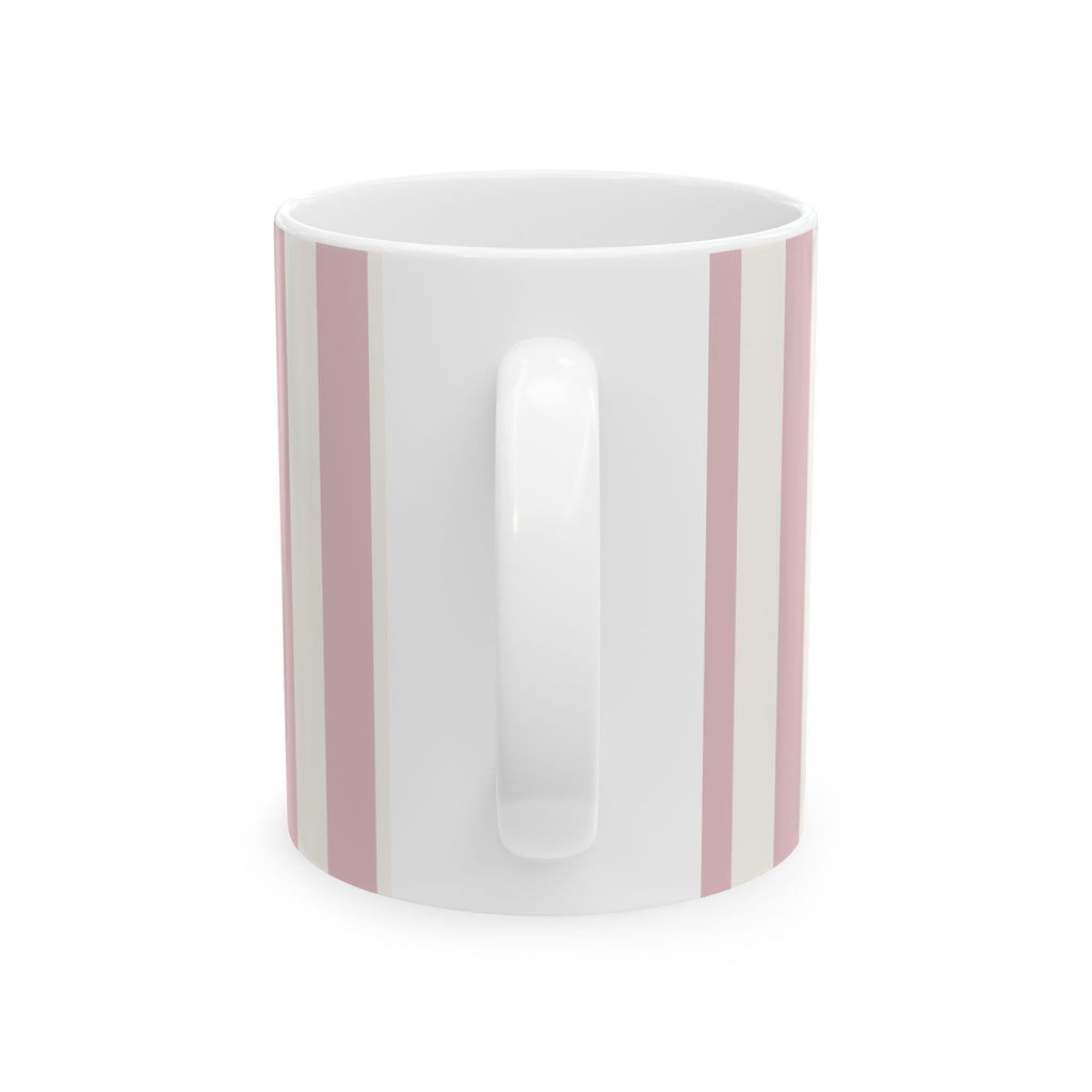 Sukkah Mug — Pink Striped 'My Sukkah Mug' Ceramic Coffee Cup (11oz/15oz)