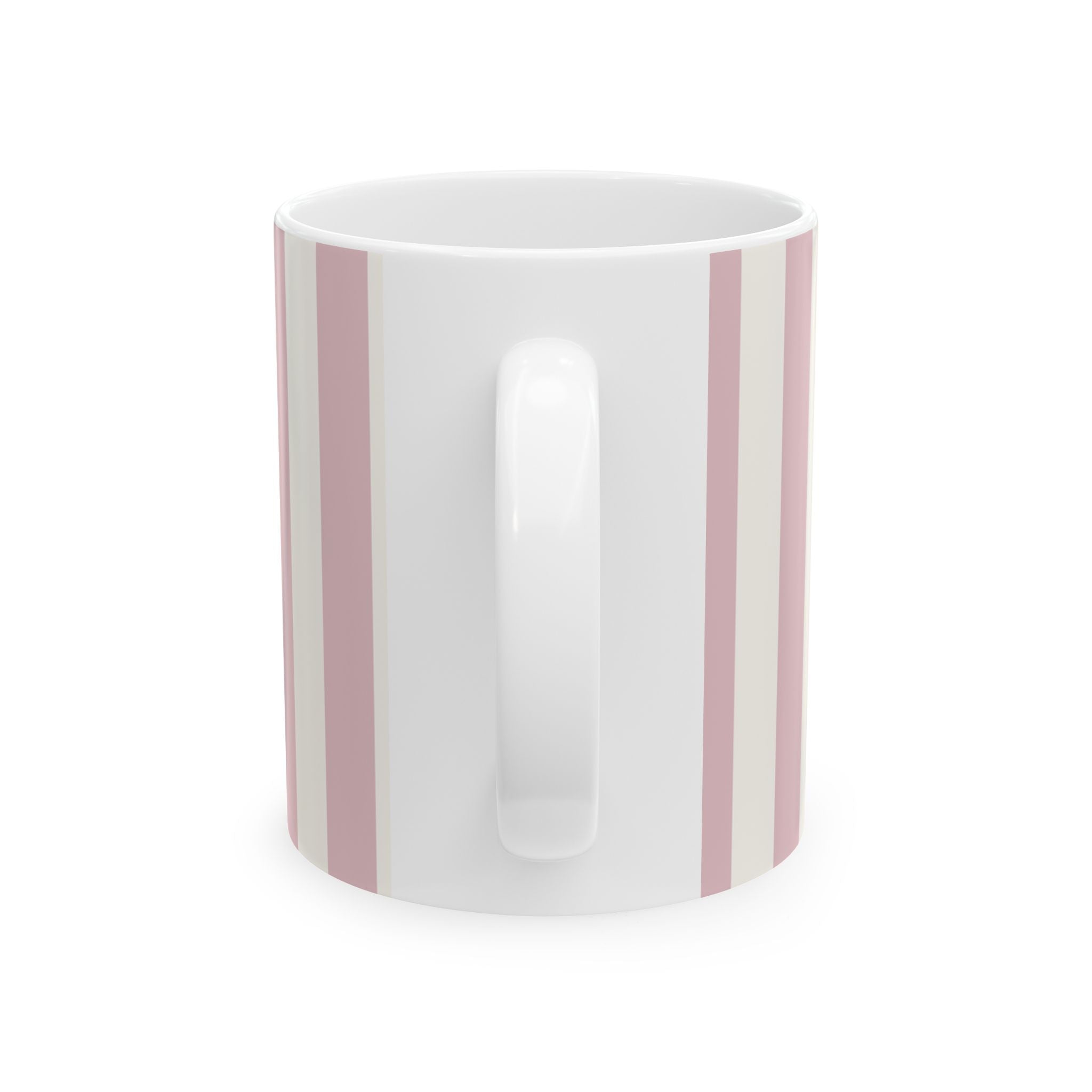 Sukkah Mug — Pink Striped 'My Sukkah Mug' Ceramic Coffee Cup (11oz/15oz)