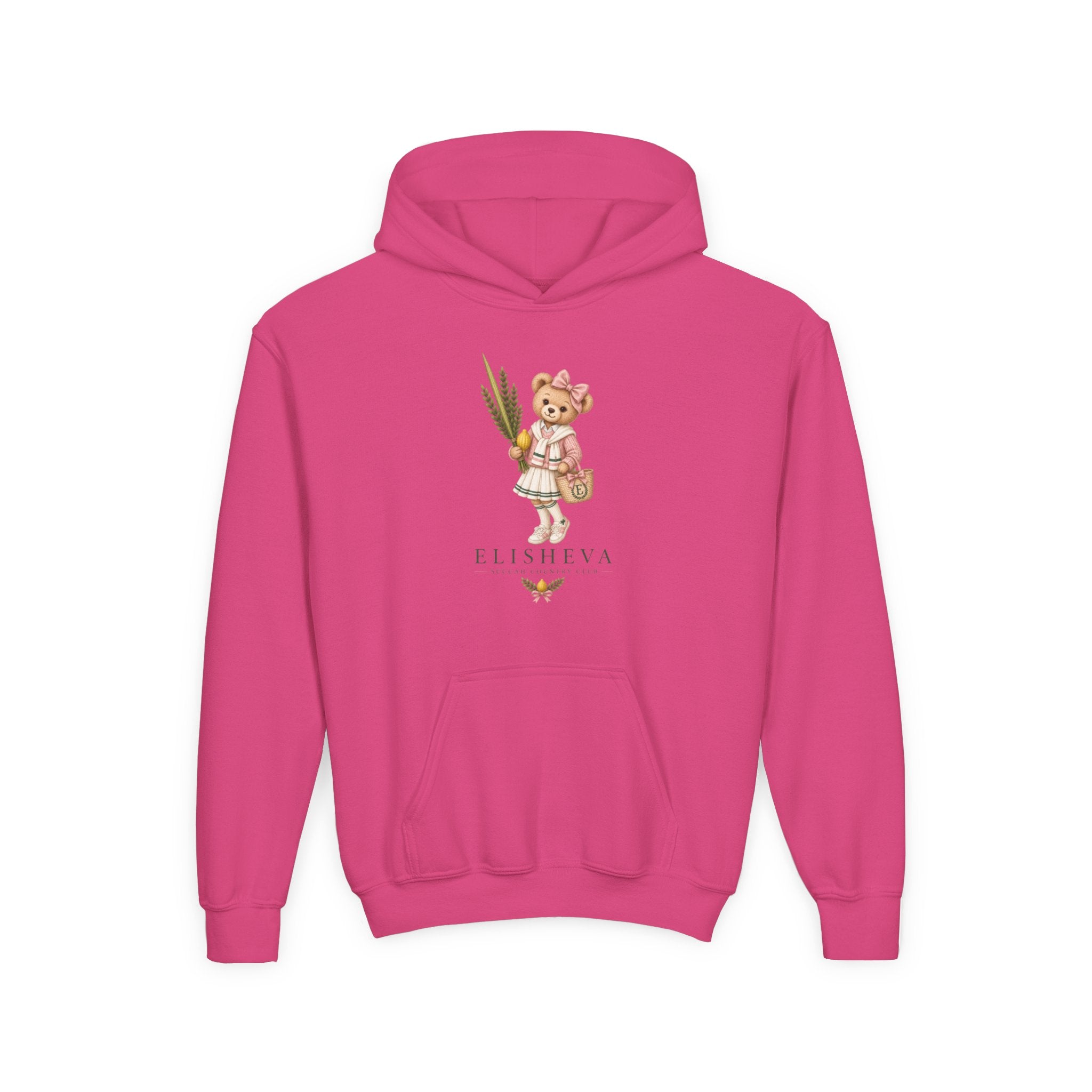 Personalized Girls Sukkah Club Bear Hoodie – Kids Sukkot Sweatshirt