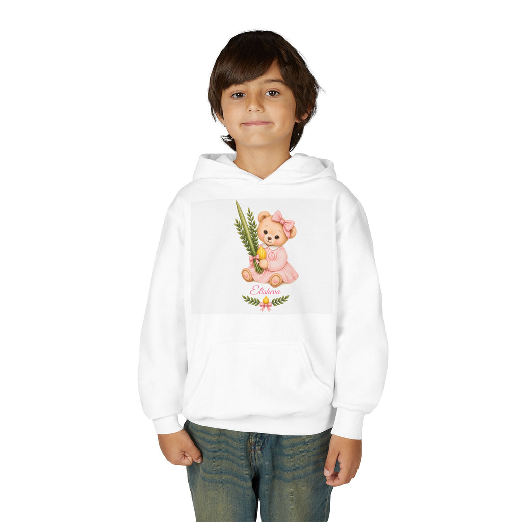 Kids Teddy Bear Hoodie – "Believe" Floral Baby Girl Pullover