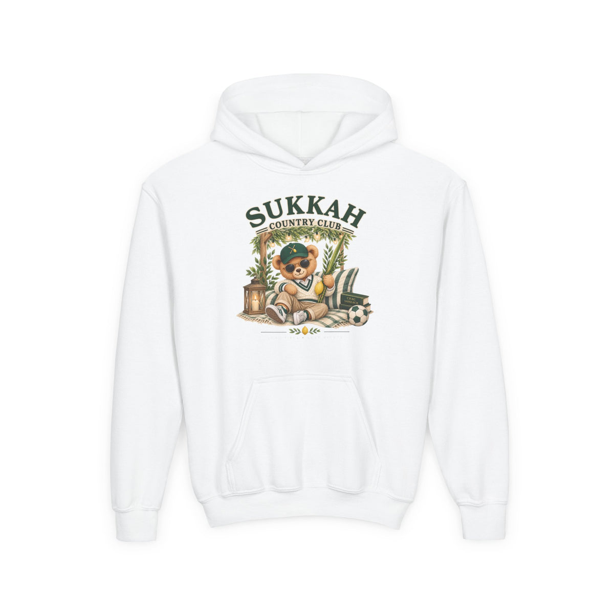 Personalized Boys Sukkah Club Bear Hoodie – Kids Sukkot Sweatshirt