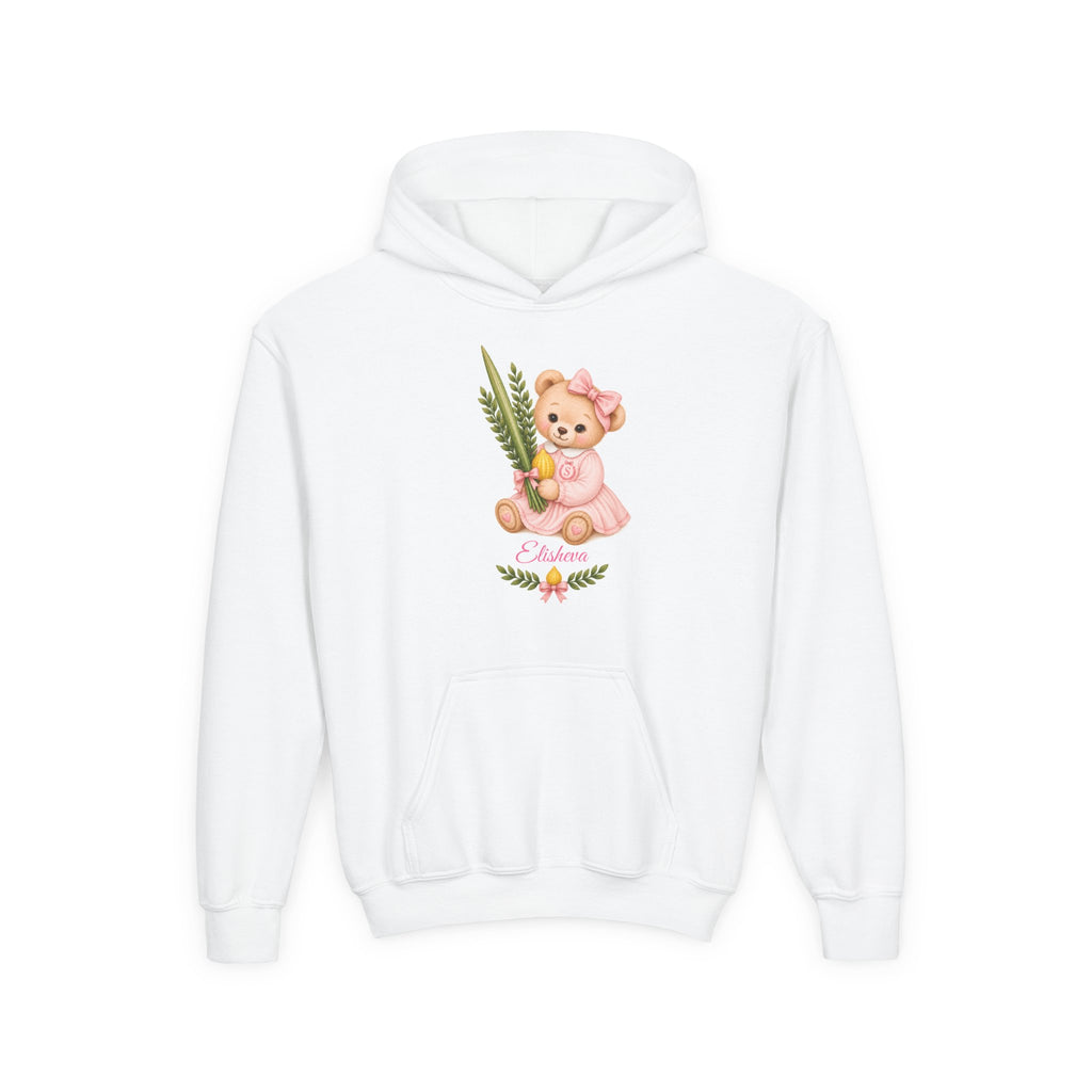 Kids Teddy Bear Hoodie – "Believe" Floral Baby Girl Pullover