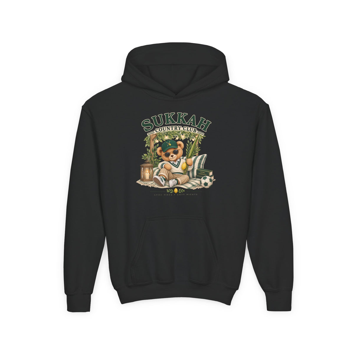 Personalized Boys Sukkah Club Bear Hoodie – Kids Sukkot Sweatshirt
