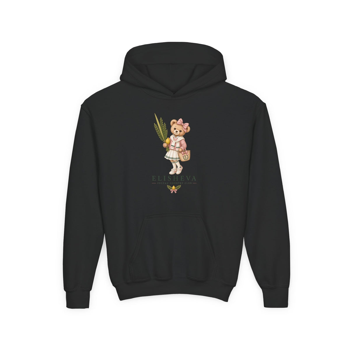 Personalized Girls Sukkah Club Bear Hoodie – Kids Sukkot Sweatshirt